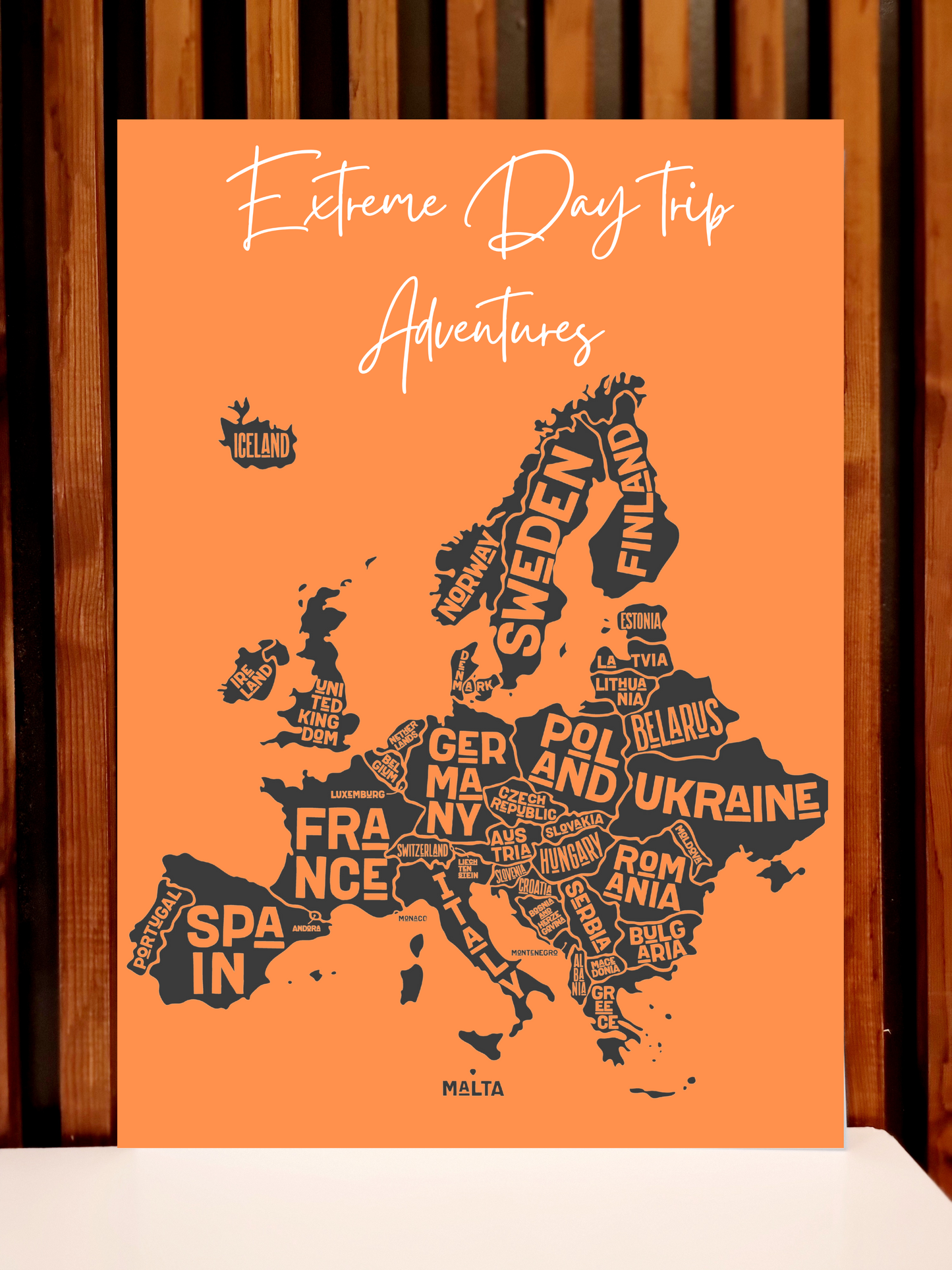 Extreme Day Trips - Europe Map